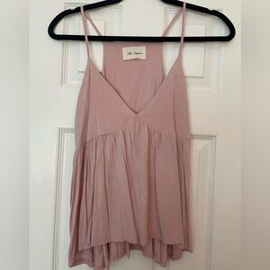 Pink Babydoll Flowy Strap Top